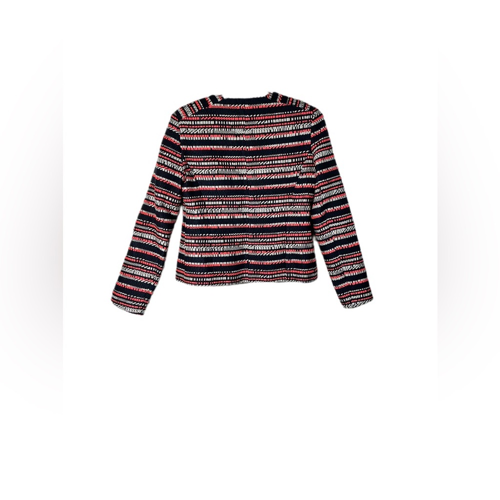 Chic Striped Women's Blazer in Black and Red - Picture 3 of 3